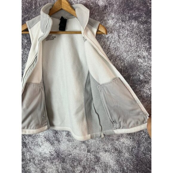 The North Face Vest Women’s S White Grey Zip-Up Fleece Jacket Gorpcore Casual - Picture 5 of 15